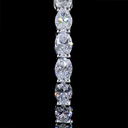 2.72 Cts 14k White Gold Oval Shape Hoops Earring - Image 3