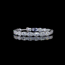 2.72 Cts 14k White Gold Oval Shape Hoops Earring - Image 4