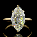 5.2 Cts 14k Yellow Gold Marquise Shape Solitaire Ring - Image 3