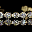 6.78 Cts 14k Yellow Gold Round Shape Tennis Bracelet - Image 2