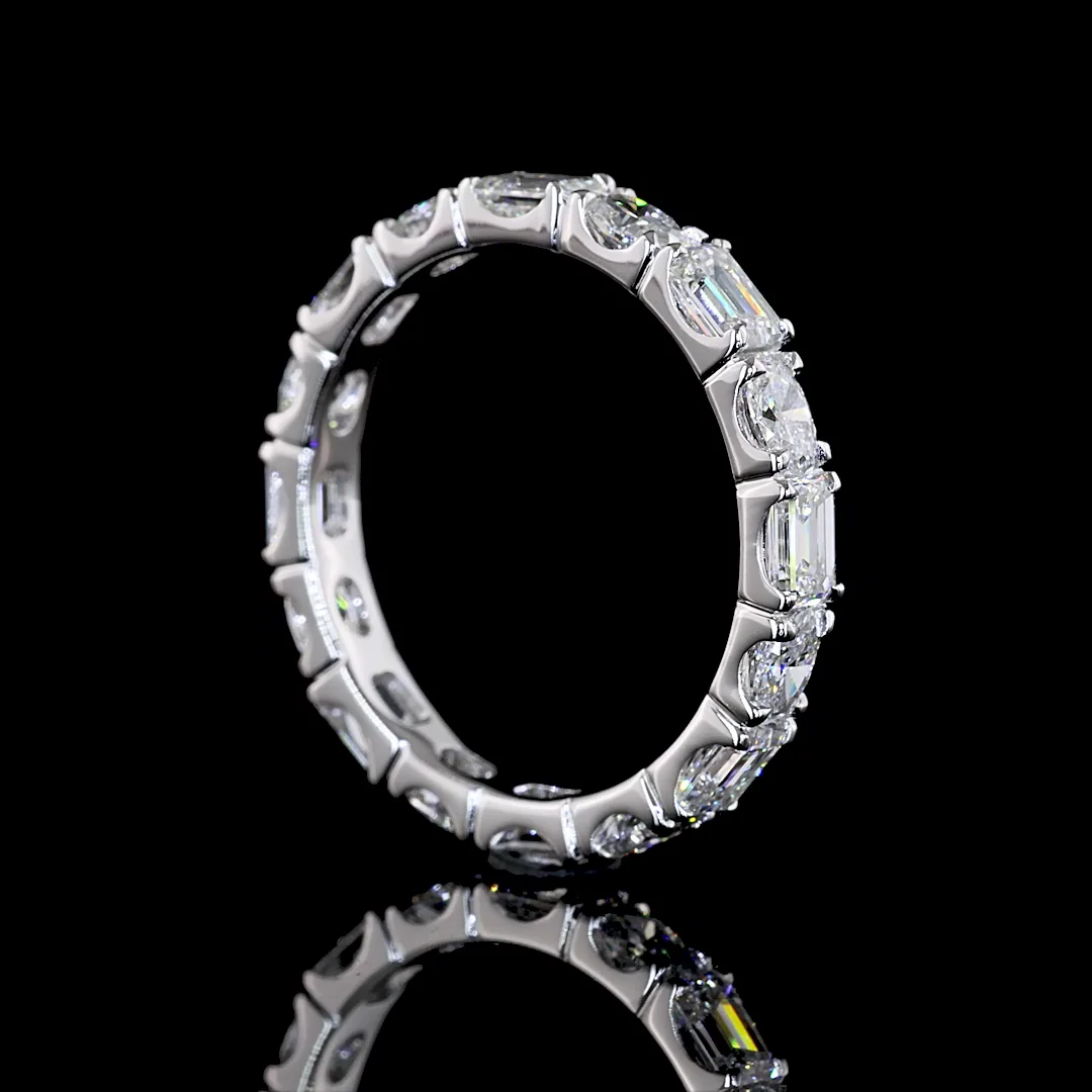 2.02 Cts 14k White Gold Mix Shape Eternity Band Eternity Band - Image 2
