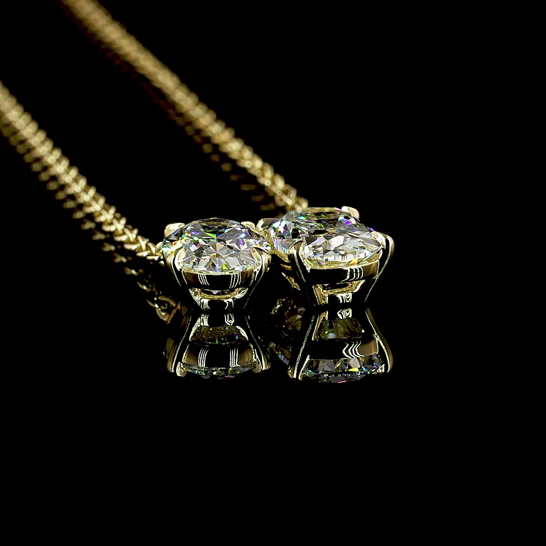 3.12 Cts 14k Yellow Gold Mix Shape Pendant Pendant - Image 2 (4)