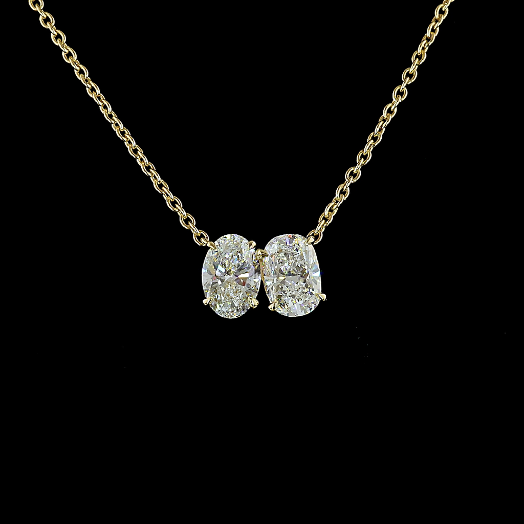 3.12 Cts 14k Yellow Gold Mix Shape Pendant Pendant - Image 3