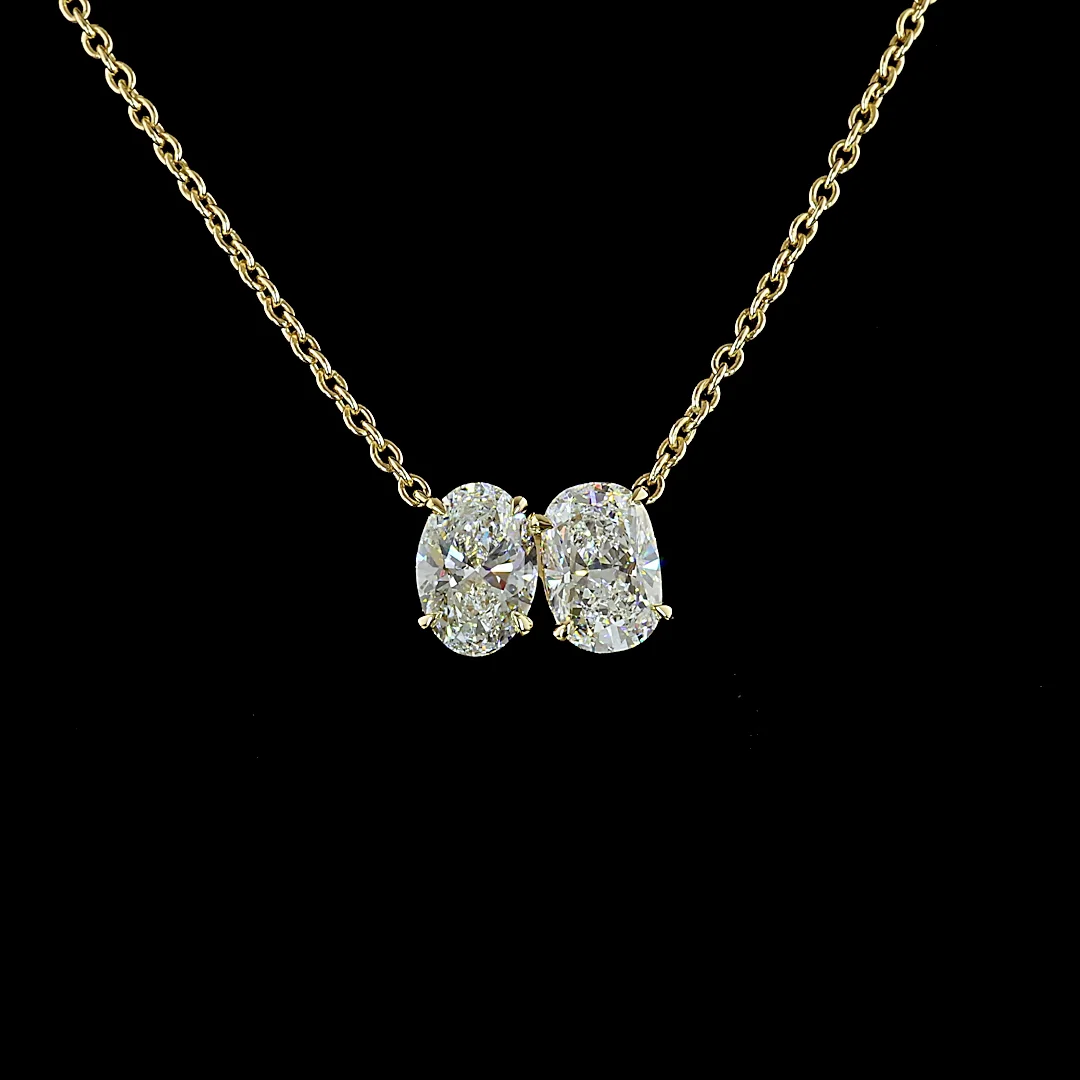 3.12 Cts 14k Yellow Gold Mix Shape Pendant Pendant - Image 3