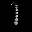 2.29 Cts 14k White Gold Round Shape Hanging Earring - Image 4