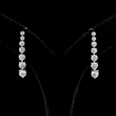 2.29 Cts 14k White Gold Round Shape Hanging Earring - Video