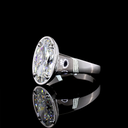 2.14 Cts 14k White Gold Oval Shape Solitaire Ring - Image 3