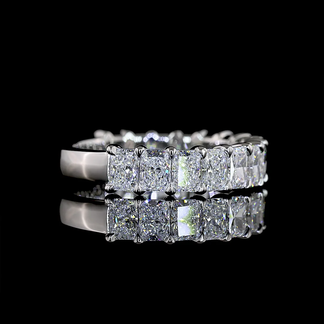 2.26 Cts Platinum Radiant Shape 3/4 Band Eternity Band - Image 3