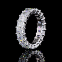 4.23 Cts 14k White Gold Radiant Shape Eternity Band Eternity Band - Image 4