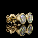 2.04 Cts 14k Yellow Gold Round Shape Studs Earring - Image 3