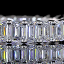 3.09 Cts 18k White Gold Emerald Shape Eternity Band Eternity Band - Image 3