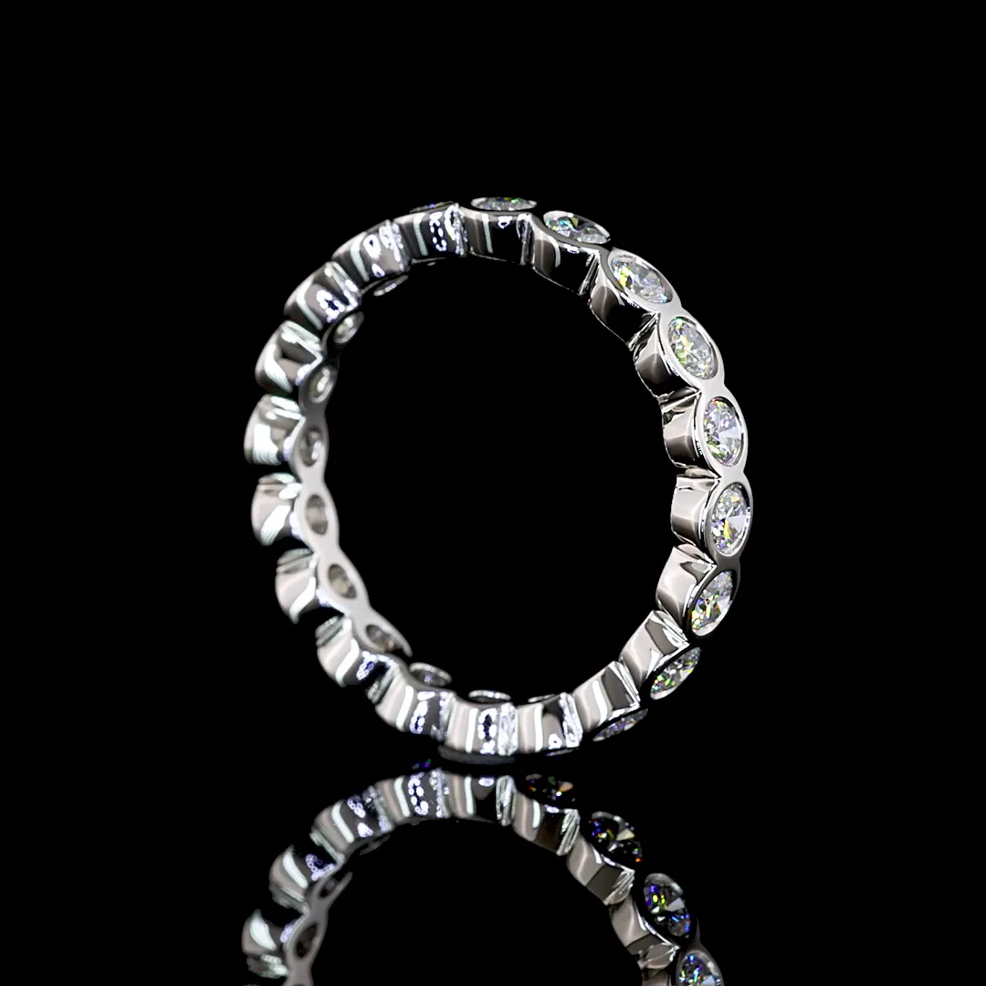 1.16 Cts Platinum Round Shape Eternity Band Eternity Band - Image 2