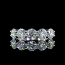 1.94 Cts Platinum Round Shape 5 Stones Eternity Band - Video