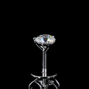 0.49 Cts 14k White Gold Round Shape Martini Earring - Image 4