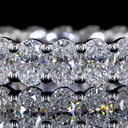 2.53 Cts 18k White Gold Oval Shape Eternity Band Eternity Band - Image 3