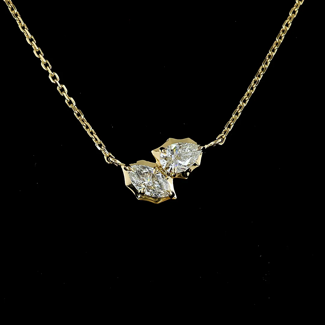 0.39 Cts 14k Yellow Gold Mix Shape Pendant Pendant - Image 3