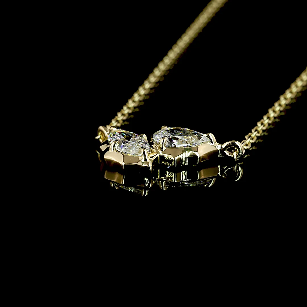 0.39 Cts 14k Yellow Gold Mix Shape Pendant Pendant - Image 4