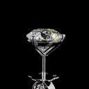 4.03 Cts 14k White Gold Round Shape Martini Earring - Image 4