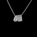 1.62 Cts 14k White Gold Mix Shape Pendant Pendant - Image 3