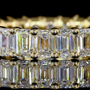 3.06 Cts 18k Yellow Gold Emerald Shape Eternity Band Eternity Band - Image 3