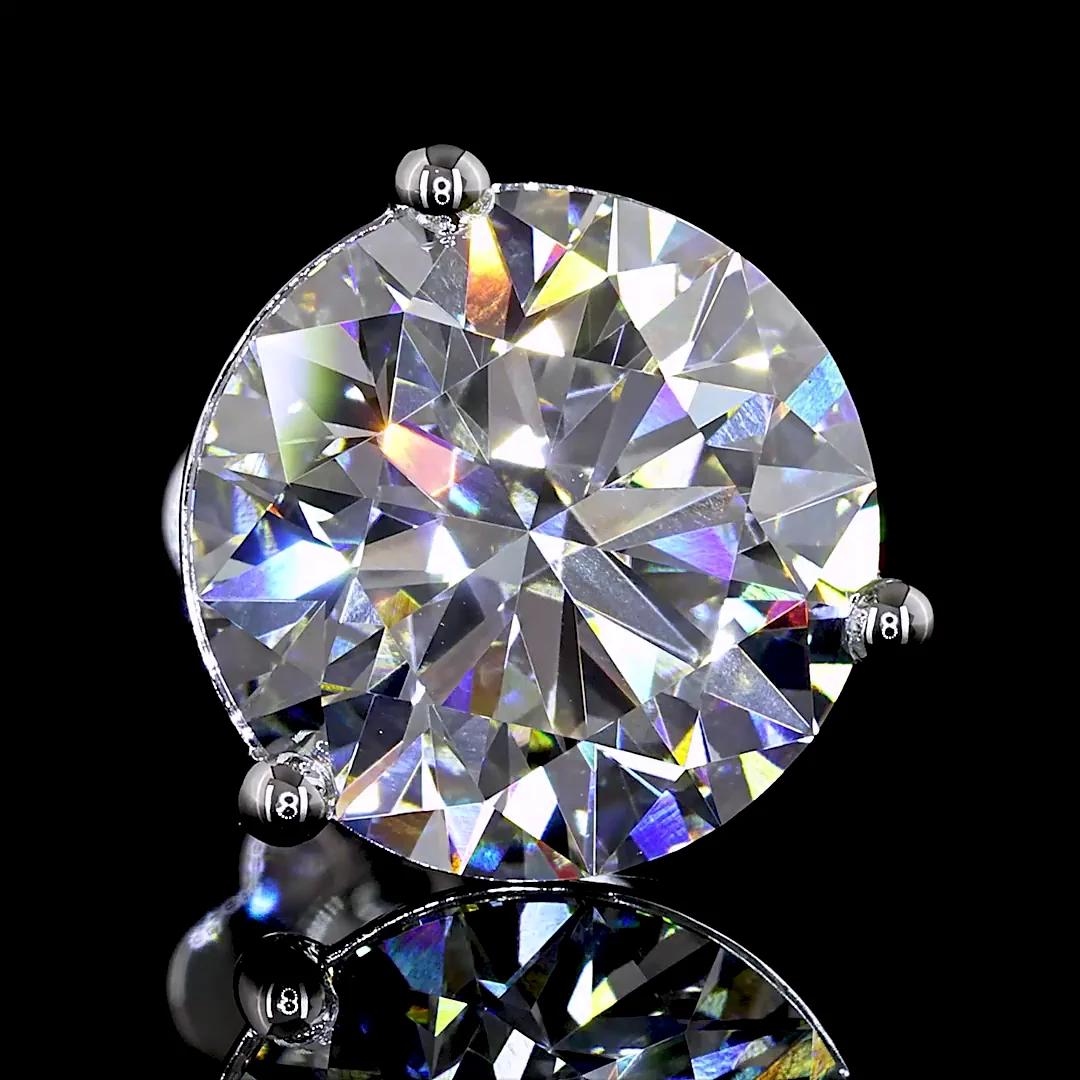 6.19 Cts 14k White Gold Round Shape Martini Earring - Image 3