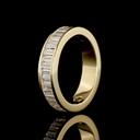 1.58 Cts 14k Yellow Gold Baguette Shape 3/4 Band Eternity Band - Image 4