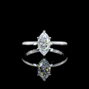 1.04 Cts 14k White Gold Marquise Shape Solitaire Ring - Video