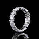2.64 Cts 14k White Gold Mix Shape Eternity Band Eternity Band - Image 4