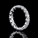 3.9 Cts 14k White Gold Round Shape Eternity Band Eternity Band - Image 2