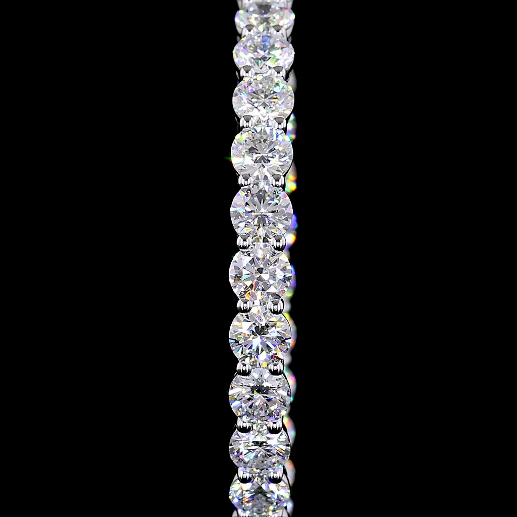 10.01 Cts 14k White Gold Round Shape Hoops Earring - Image 3