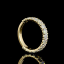 2.1 Cts 14k Yellow Gold Antique Cushion Shape 3/4 Band Eternity Band - Image 2