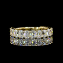2.1 Cts 14k Yellow Gold Antique Cushion Shape 3/4 Band Eternity Band - Video