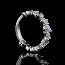 2.08 Cts Platinum Mix Shape 3/4 Band Eternity Band - Image 2