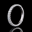 1.17 Cts 14k White Gold Oval Shape 3/4 Band Eternity Band - Image 4