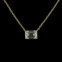 1.05 Cts 14k Yellow Gold Emerald Shape Pendant Pendant - Image 3