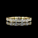 0.74 Cts 14k Yellow Gold Round Shape 3/4 Band Eternity Band - Video
