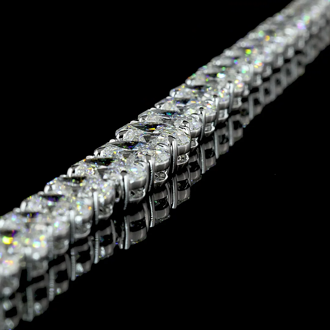 14.38 Cts 14k White Gold Mix Shape Special Necklace - Image 4