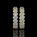 5.77 Cts 14k Yellow Gold Oval Shape Huggies Earring - Video