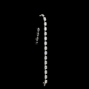 7.7 Cts 14k White Gold Emerald Shape Station Bracelet - Image 3