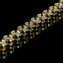 10.06 Cts 14k Yellow Gold Round Shape Tennis Necklace - Image 4