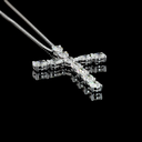 4.2 Cts 14k White Gold Mix Shape Symbol Pendant - Image 2