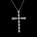 4.2 Cts 14k White Gold Mix Shape Symbol Pendant - Image 3