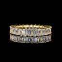 2.85 Cts 18k Yellow Gold Emerald Shape Eternity Band Eternity Band - Video