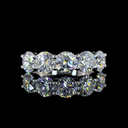 3 Cts Platinum Round Shape 5 Stones Eternity Band - Video