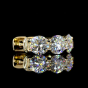 3.41 Cts 14k Yellow Gold Round Shape Huggies Earring - Image 4