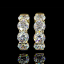 3.41 Cts 14k Yellow Gold Round Shape Huggies Earring - Video