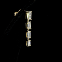 2.61 Cts 14k Yellow Gold Emerald Shape Hanging Earring - Image 4