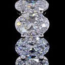 5.18 Cts 14k White Gold Oval Shape Huggies Earring - Image 3