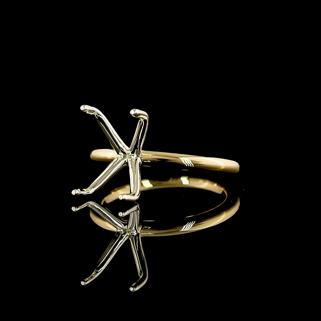 0 Cts 18k Two Tone Shape Solitaire Ring - Image 3