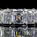 6.4 Cts 14k White Gold Asscher Shape Eternity Band Eternity Band - Image 3